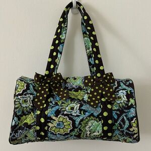 Vera Bradley inspired paisley/polka dot duffel bag